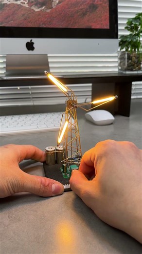 Homemade toy windmill