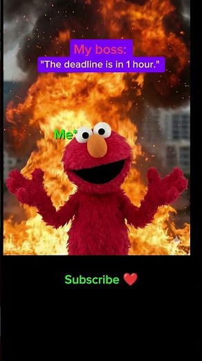 Me ignoring my problems until they go away 🔥 #elmo #relatable