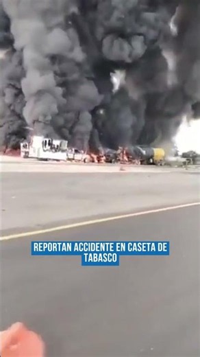 Reportan accidente en caseta de Tabasco