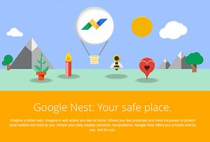 Parody Google Nest site plays on privacy concerns with fake services, including a "personal drone"
