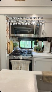 This kitchen needed a makeover, and adding wallpaper to a space is always the best and easiest way to do that! I have normally ordered mine from Amazon and they are not usually that great of quality. But, this wallpaper by @wall.blush is such great quality. I can tell how thick it is. And they have it all separated for you by lines and tell you where to cut according to your measurements, and how to install. Making it a super easy upgrade for your RV or home. I am seriously loving how it turned 