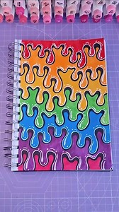 Colorful drawing idea for your sketchbook! 💞 #drawing #colorful #markers #sketchbook | pinoxart