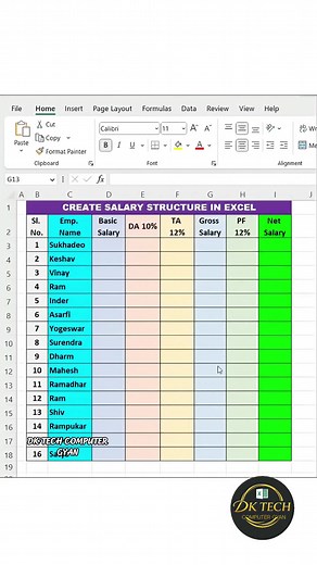 540K views · 8.6K reactions | EXCEL Experts Share Top Salary Structure Secrets  #fblifestyle #excel #MicrosoftCopilot #explorepage #fb #trend #Microsoft365 #shortcuts #MicrosoftTeams #spreadsheets #Microsoft #MSExcelTraining #short #shorts #computer #education #educationmatters #trendingnow #viralreelschallenge #dktechcomputergyan | DK TECH Computer GYAN | Facebook