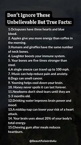 Don't Ignore These Unbelievable But True Facts | Beautiful Words