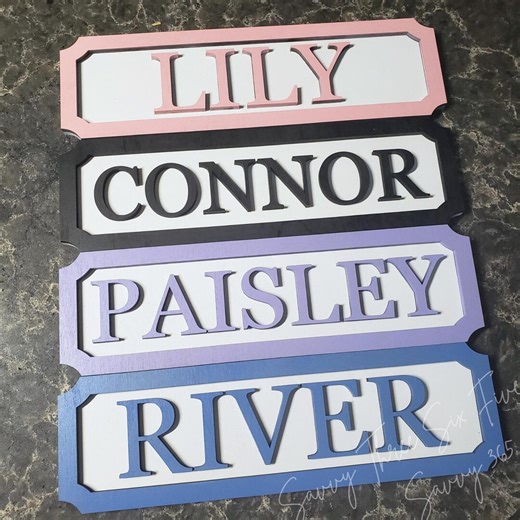 First Name Boys or Girls Door Sign | 12" Street Signs | Nursery Bedroom Room Decorations | Kids Childs Decor - Etsy