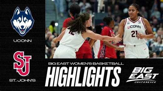 UConn vs. St. John's: Big East regular season women's basketball highlights