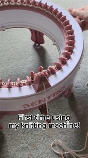 First time using my sentro knitting machine!
