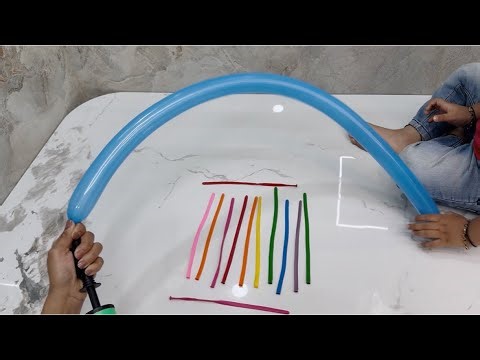 Rainbow Balloon Inflation Show | Pumping Long Balloons
