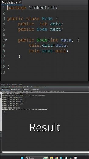 Node.java || Node Class in LinkedList Explained with output