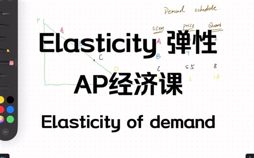 AP经济课弹性 Elasticity ｜elasticity of demand