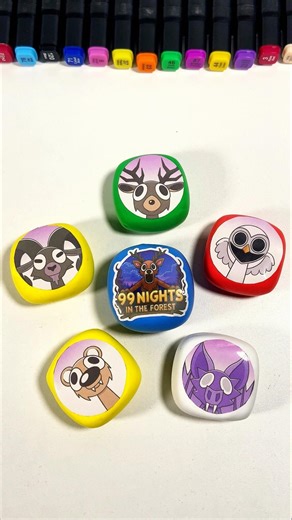 Making blind boxes with clay#clay #99nightintheforest #diy#lego