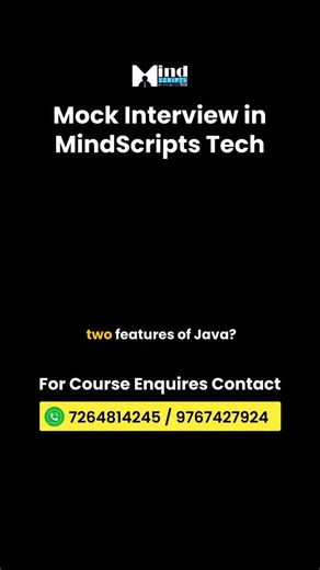 MindScripts Tech | IT Training and Placement Institute on Instagram: "Interviews don’t have to be scary. With MindScriptsTech Mock Interviews, students gain: 💡 Real interview experience 💡 Expert guidance 💡 Confidence to face recruiters Turn fear into confidence with us! For Course Enquires Contact 72648 14245 #MindScriptsTech #MockInterview #FutureReady #JobPreparation #SkillDevelopment"