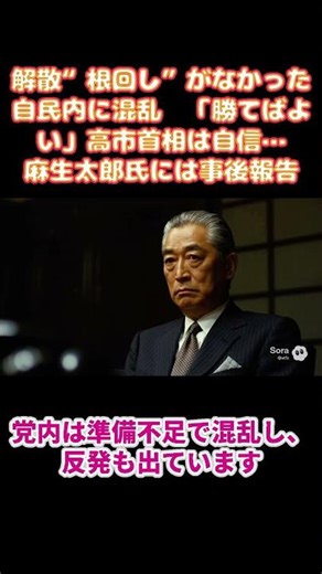 Confusion within the LDP due to lack of preparations for dissolution; Prime Minister Takaichi con...
