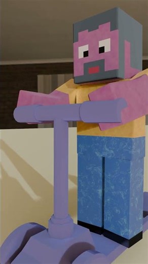 Blender minecraft scooter physics