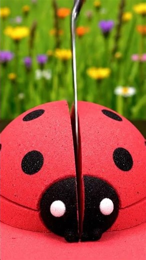 Purely Satisfying ladybug Sand Slice 🐞​✨ #shorts
