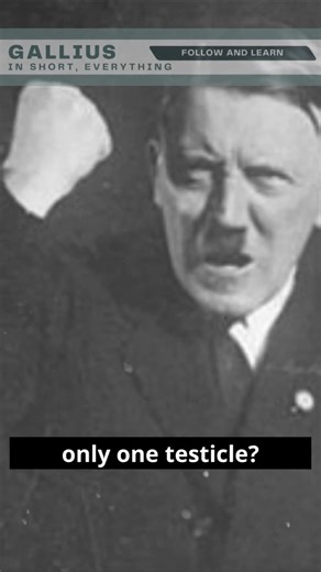 DID HITLER REALLY HAVE ONLY ONE TESTICLE? #gallius #shorts #ww2 #history