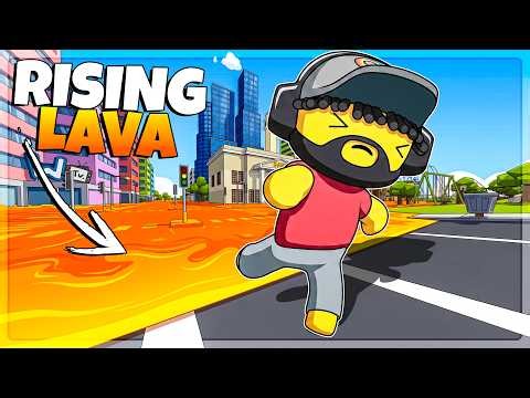 Escaping a Rising LAVA Flood in Wobbly Life!