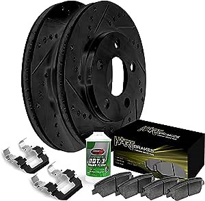 Hart Brakes Front Brakes and Rotors Kit |Front Brake Pads| Brake Rotors and Pads| Ceramic Brake Pads and Rotors |Hardware Kit |fits 1999-2002 Ford Excursion, F-250 Super Duty, F-350 Super Duty