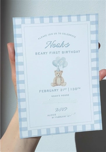 I wish I bought this printer for my wedding!! The color match to my digital file is perfection. I love the way these turned out! Canon PIXMA iX6820 inkjet printer. #canonpixma #diystationery #diyinvitations #graphicdesigner #bearyfirstbirthday