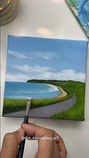 Seascape painting tutorial /acrylic painting for beginners