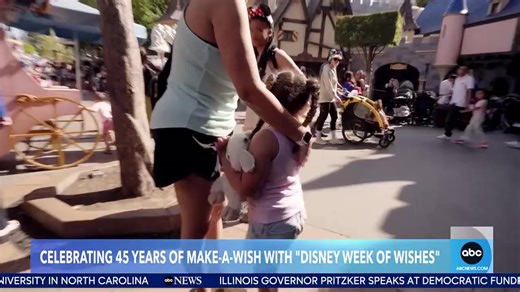 Cast members at Disneyland help six-year-old Justice Brown’s wish of becoming a Disney princess come true! Disney has granted over 165,000 wishes since 1980. Now, it’s launching its first "Week of Wishes" to celebrate 45 years of Make-A-Wish America! | Good Morning America