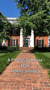 The A.P. Dearing House, 1856 on Milledge Avenue in Athens. Constructed with outer walls over a foot thick, the Dearing family owned the house until the 1930s. Purchased by Gamma Delta Chapter of Kappa Alpha Theta Sorority and restored. #athensga #uga #historichomes #georgiahistory #oldhouselove #historicpreservation | The Georgia Trust for Historic Preservation