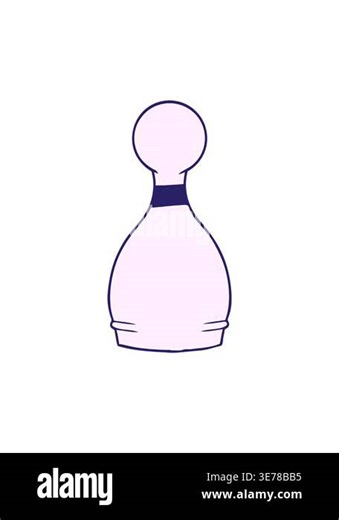 spinning motion animation of cartoon bowling pin Stock Video Footage - Alamy