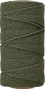 White Lion Macramé Cord – Cotton Rich Macrame Rope, 1 mm, 300 Feet, Olive Color, Yarn for Wall Decor, Crochet, Gift Wrapping, Wall Hanging, Plant Hangers, Handmade Crafts, Knitting