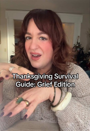 Surviving Thanksgiving while grieving. What are your “don’t flip the table” tips? #grief #grieftok #thanksgiving #healingismessy #griefjourney