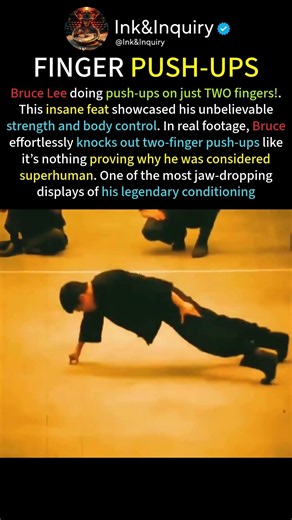 Bruce Lee’s Insane 2 Finger Push-Ups