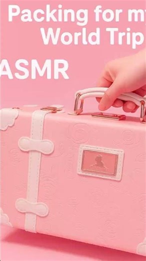 Packing for My World Trip ASMR ✈️💗 Soft Sounds & Pink Aesthetic