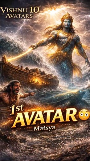 Vishnu’s 1st Avatar 😳 | Matsya Avatar Real Story #shorts #viral