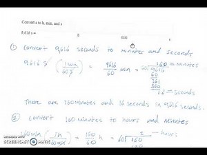 Converting seconds to hours, minutes, and seconds