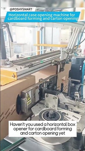 Horizontal case opening machine for cardboard forming and carton opening