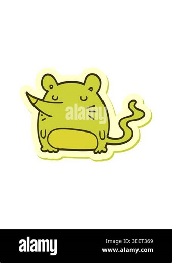 changing color animation of sticker of a cartoon mouse Stock Video Footage - Alamy