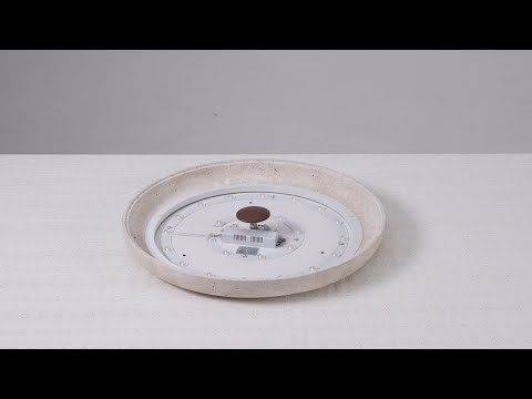 Solaro Travertine Ceiling Lamp Installation video– Earthy Luxury, Serene Glow