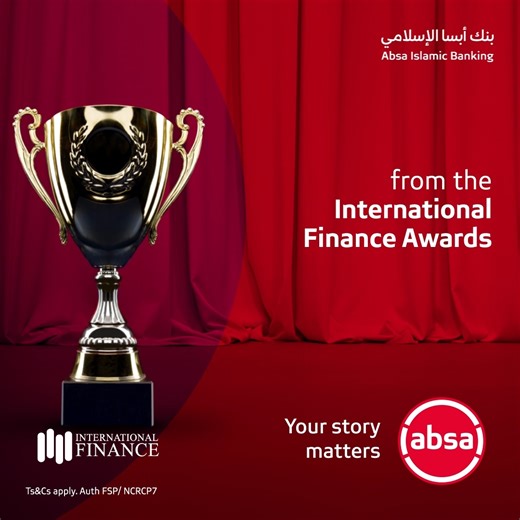 5.2K views · 366 reactions | We are honoured to have been awarded Best Islamic Banking Window – South Africa at the 2024 International Finance Awards. As part of our strategy to be the primary partner for our clients, this accolade highlights our commitment to providing top-tier Shari’ah compliant banking solutions and underscores our innovative approach in the Islamic banking sector. #YourStoryMatters | Absa South Africa | Facebook