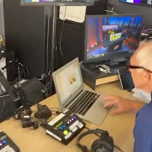 Behind-the-scenes look at the commentary booth with Bob Roll. #TDF2024 📺: Peacock | NBC Sports Cycling