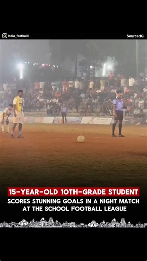 @india_footballll on Instagram: "That moment perfectly captures Kerala’s football soul. A 15-year-old Class 10 student rising under the night lights, scoring a stunning goal in a school league, shows raw talent, confidence, and passion. In Kerala, football lives in every heartbeat—and moments like this prove the future is bright. Source:IG/@___.nawe_inn.__"