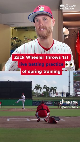Zack Wheeler's First Live Batting Practice of Spring