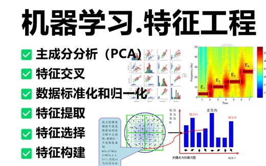 冒死上传！2024年计算机博士精讲【机器学习之特征工程】100集，全面讲解特征提取-选择-构建主成分分析，存下吧，比啃书强太多了！深度学习|人工智能|计算机视觉