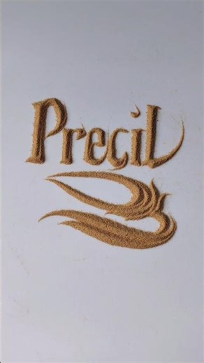Precil | Name in sand #handwriting #sandart #sandscript #callygraphy #callygraphyart #shorts #art