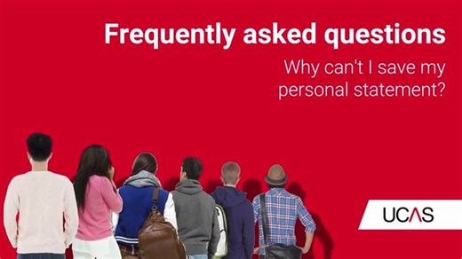 In this short video, we explain why you may not be able to save your personal statement | UCAS