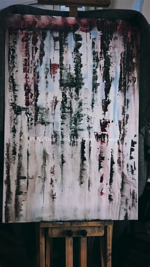 Christina Ivette Jimenez on Instagram: "This abstract work in progress measures 25 × 36 in (60.9 × 91.4 cm) on gessoed canvas. The composition begins with an experimental use of wet media, including coffee, impasto, and acrylic, allowing the materials to interact organically. These first layers establish depth, surface tension, and a sense of quiet momentum within the painting. Artist Statement | Contemporary Figurative Expressionism Christina Ivette Jimenez’s practice resides at the intersectio