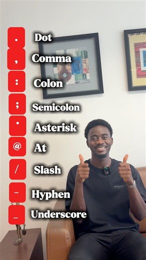 English Punctuation Names in 11 Seconds🔥