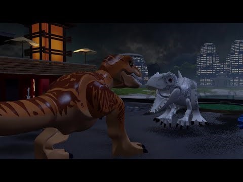 Lego Jurassic World Part 5, Normal Lego T-Rex Vs Lego Dominus Rex