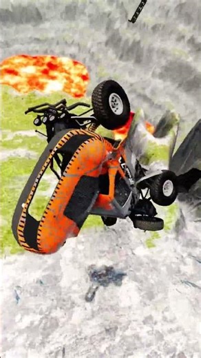 Cars & School Bus vs Giant Pit Bollards Crash #21 - BeamNG.Drive #962 #beamngdrive #beamngnoob