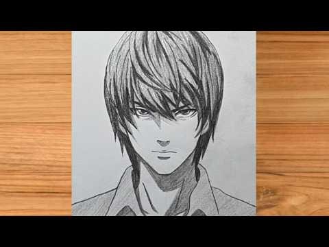 How to Draw Light Yagami | Step-by-Step Death Note Anime Drawing Tutorial