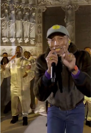 Pharrell Williams Live at Notre-Dame Reopening 2024