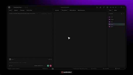 someone just built the most unhinged all-in-one ide for making ads from scratch 😭what i found in quadcode so far- gpt, claude, gemini, deepseek all in one stack- motion video generation (seedance, kling 3.0)- built-in music, voice, sfx generation- code, landing pages, full product flows in one placethis is actually wild. feels like the whole creative pipeline got compressed into one screen